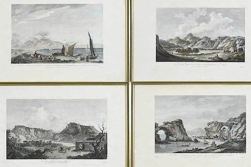 Four French Engravings, Neapolitan Views