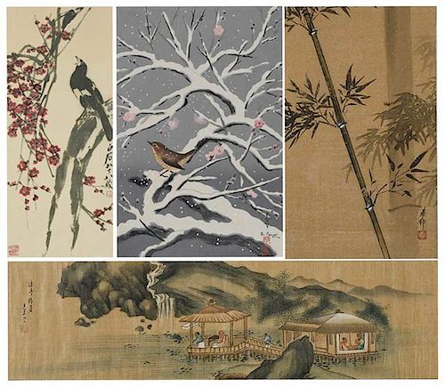 Four Framed Japanese Artworks