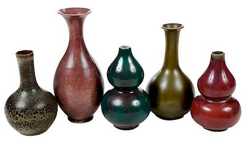 Five Chinese Vases