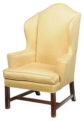 Chippendale Style Mahogany Wing Chair