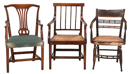 Three Period Arm Chairs