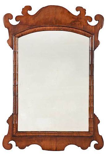 Early Georgian Walnut Mirror