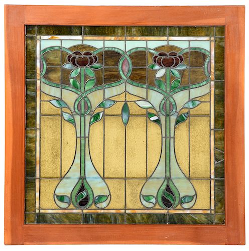 Art Nouveau Style Stained Glass Window
