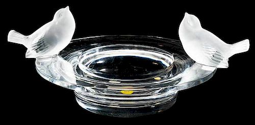 Lalique Deux Moineaux Glass Bowl