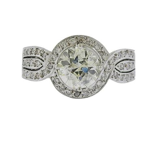 Platinum 1.64ct Diamond Engagement Ring