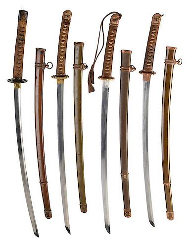 Four Unsigned Samurai Swords