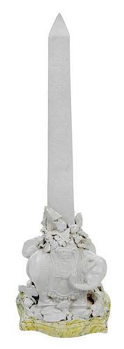 Andrea Spadini Ceramic Obelisk on Two Elephants