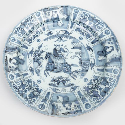 Dutch Delft Blue and White Large Charger