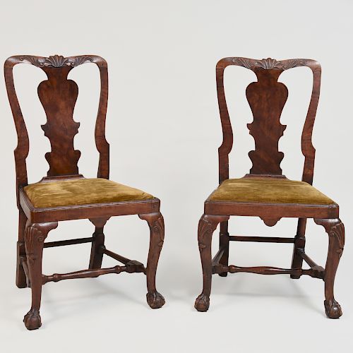 Pair of George I Beechwood Side Chairs