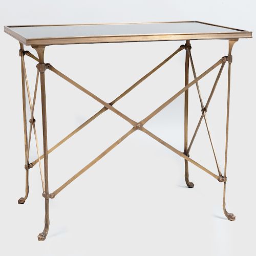 Regency Style Brass and Granite Side Table