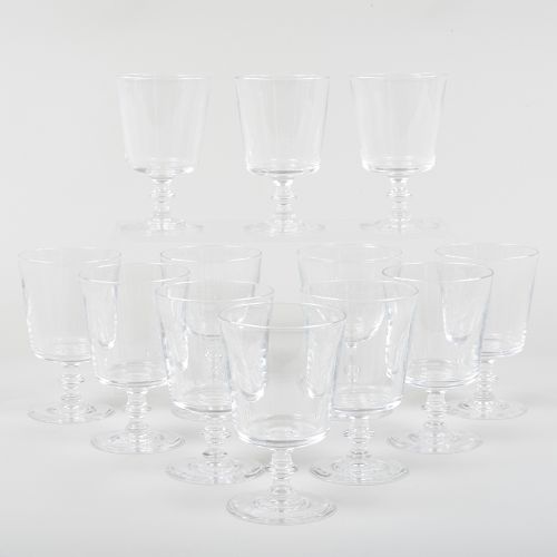 Set of Twelve Steuben Crystal Wine Glasses