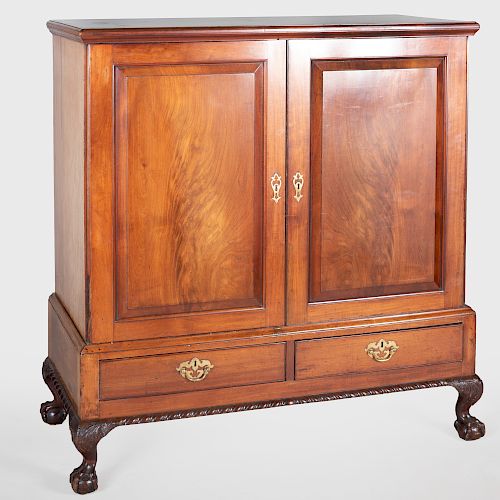 George II Style Mahogany Cabinet on Stand