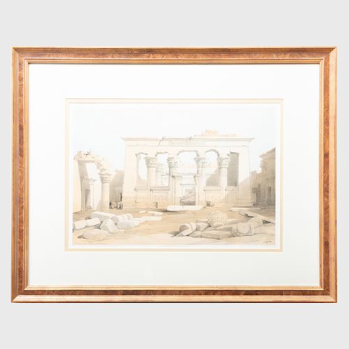 After David Roberts (1796-1864): Portico of the Temple of Kalabshi
