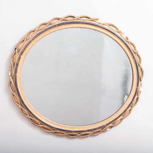 Napoleon III Parcel-Gilt Twisted Rope Mirror 