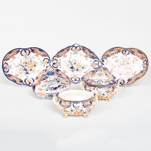 Group of Royal Crown Derby Porcelain in an Imari Pattern 