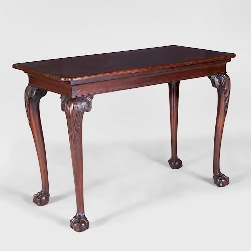 George III Carved Mahogany Console Table