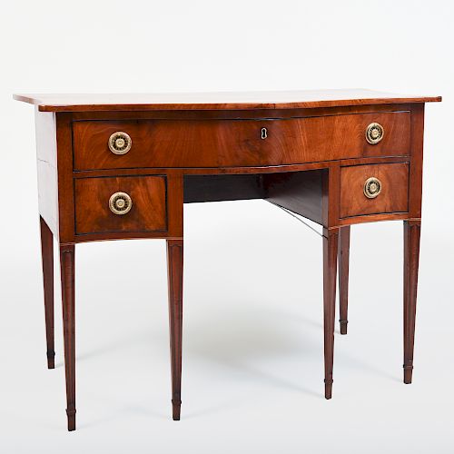 George III Mahogany Serpentine-Fronted Dressing Table
