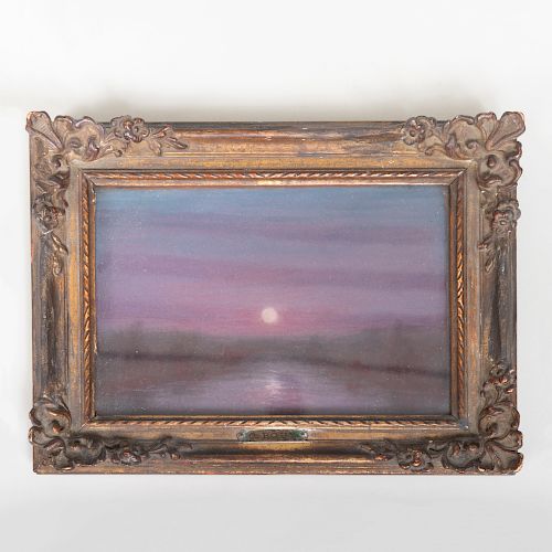 Gaston Bouy (1866-1943): Sunset Scene