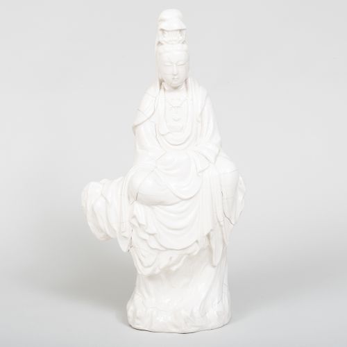 Chinese Porcelain White Glazed Figure of Guanyin