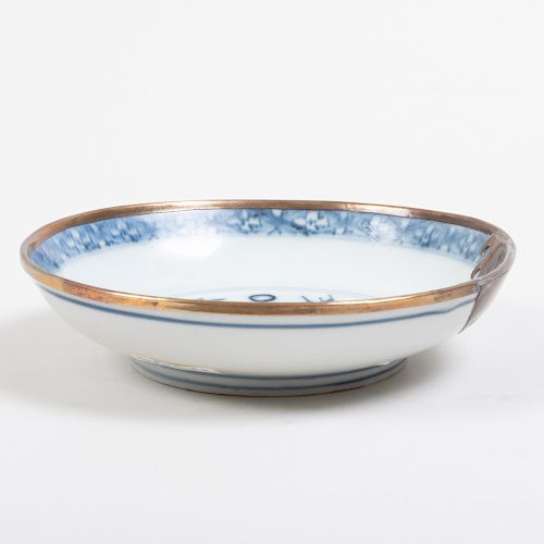 Gilt-Metal-Mounted Chinese Porcelain Blue and White Dish