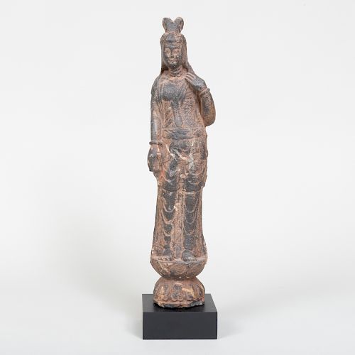 Tang Style Stone Figure of a Standing Bodhisattva