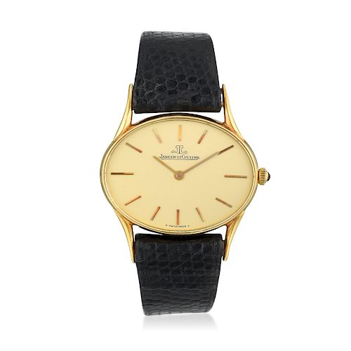 Jaeger LeCoultre Vintage Oval Watch in 18K Gold