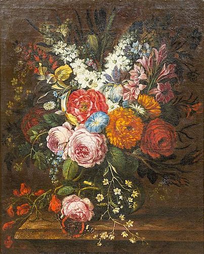 Daniel van Beke, (Dutch, 1669-1728), Floral Still Life, 1711