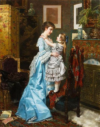 * Gerard Jozef Portielje, (Belgian, 1856-1929), Mother and Child