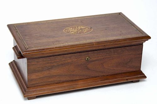 American Marquetry-Inlaid Wood Jewelry Box, 1930