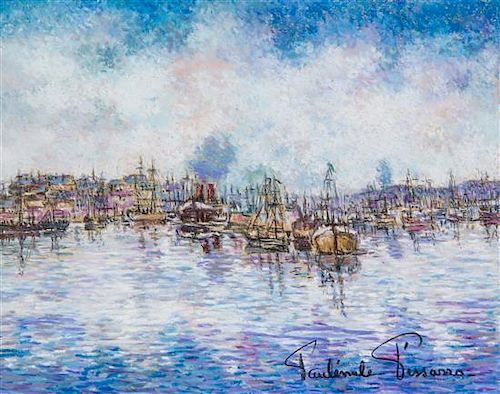 Paul Emile Pissarro, (French, 1884-1972), Au port