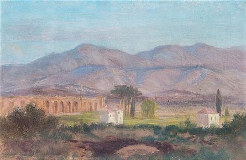 Frederic Edwin Church, (American, 1826-1900), Aqueducts, Rome, c. 1869