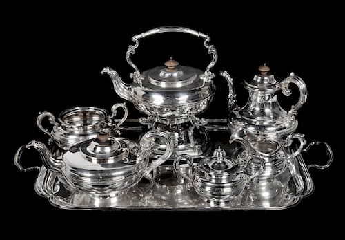 A William IV Irish and Edwardian Silver Tea and Coffee Service