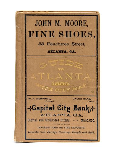 Map of Atlanta, 1889. H. G. Saunders Publisher Office Chamber of Commerce, 1889