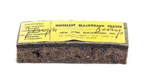 * Joseph Beuys, (German, 1921-1986), Noiseless Blackboard Eraser, 1974
