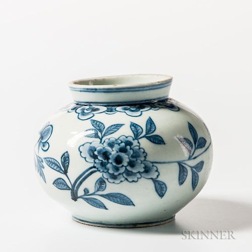 Small Blue and White Jar