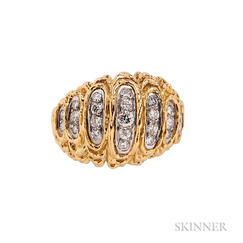 18kt Gold and Diamond Dome Ring, Kutchinsky
