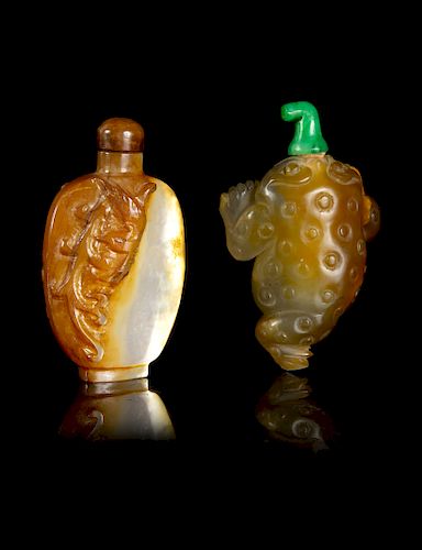 Two Snuff Bottles
Larger: 2 1/8 in., 5cm. 