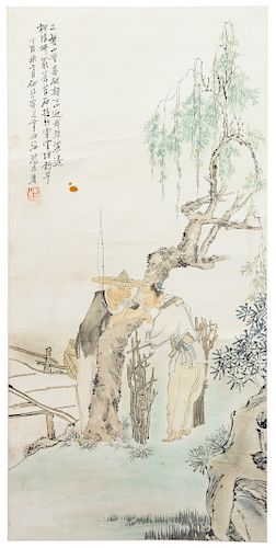 Shen Zhaohan
Image: height 26 1/2 x width 12 3/4 in., 67 x 32 cm. 