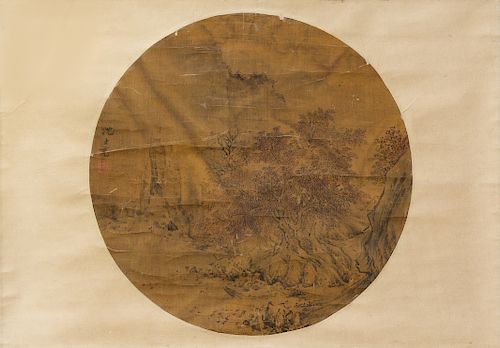 Attributed to Shen Shichong
Image: height 12 1/8 x width 17 1/2 in., 31 x 45 cm. 