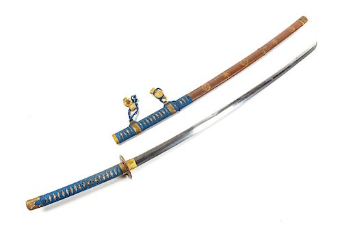 A Japanese Tachi
Blade length 39 7/8 in., 101 cm. Overall length 54 1/4 in., 138 cm. 