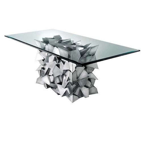 Delaunay Steel Dining Table by Craig Van Den Brulle
