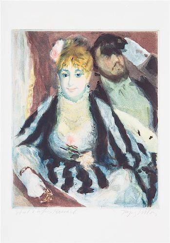 Jacques Villon, (French, 1875-1963), La Loge (after Pierre Auguste-Renoir), 1928