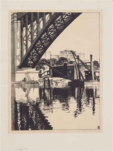 Louis Lozowick, (American/Russian, 1892-1973), High Bridge, 1929