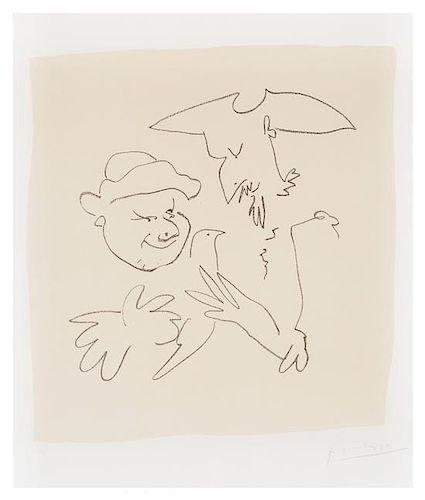Pablo Picasso, (Spanish, 1881-1973), Don Quixote and Sancho Panza