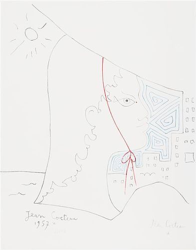 Jean Cocteau, (French, 1889-1963), Untitled (tete), 1957