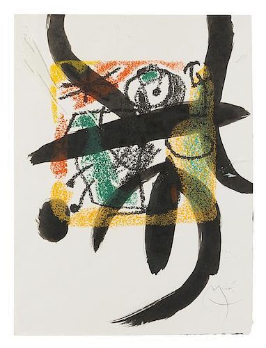 * Joan Miro, (Spanish, 1893-1983), Untitled (from Les essencies de la terra), 1968