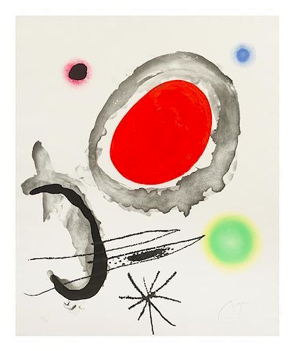 Joan Miro, (Spanish, 1893-1983), Oiseau entre deux astres