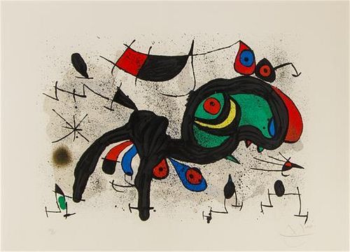Joan Miro, (Spanish, 1893-1983), Le belier feuri, 1971