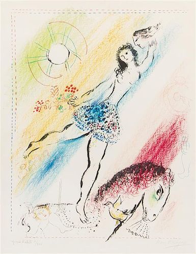 Marc Chagall, (French/Russian 1887, 1983), Circus Girl Rider, 1964