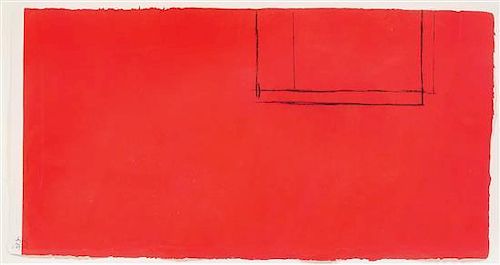 * Robert Motherwell, (American, 1915-1991), Red Open with White Line, 1979